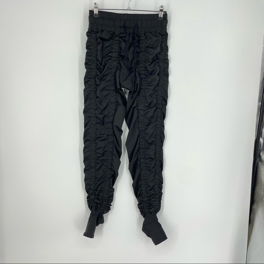 Stylish Black Ruched Pants
